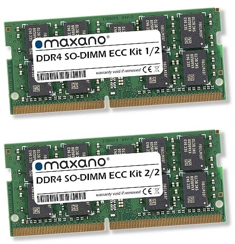 Maxano Lot de 2 barrettes de mémoire RAM 64 Go compatibles avec Synology DiskStation DS923+ (PC4-21300 SO-DIMM ECC)