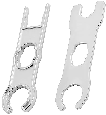 wangjiangda Crimpzange Schlüssel Set für Stecker (2 Stück), Werkzeug für Solarpanel-Kabel Pv Stecker und Steckverbinde, Werkzeug für PV Montagezange, Solar Stecker Lösen/Montagezange, Metallisch