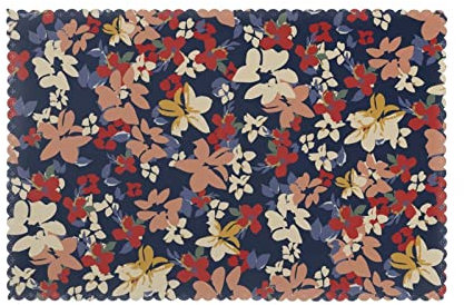 Tischsets, Herbst-Motiv, niedliche kleine Blumen, 6er-Set, hitzebeständige Tischsets für den Esstisch in der Küche, abwischbare und waschbare Tischsets