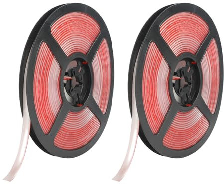 Mildewproof Gap Tape, 2Pack 6m Self-Adhesive Sealing Decorative Corner Tape, Ceramic Tile Mildewproof Gap Tape, Self Adhesive Caulk Strip for Ceiling, Stove, Sink, Tile Edge, Wall Corner (White 8mm)