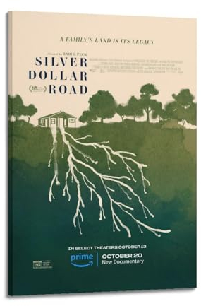 ceok Silver Dollar Road Poster Wandkunst Dekor Druck Bild Gemälde für Wohnzimmer Schlafzimmer Dekoration 60 x 90 cm Rahmen Stil