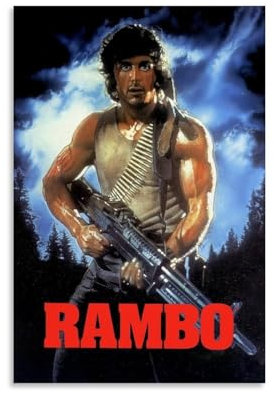 INEOUT Rambo FirstBlood Filmposter, dekoratives Gemälde, Leinwand, Wandposter und Kunstdruck, modernes Familienschlafzimmer-Dekor-Poster, 20 x 30 cm