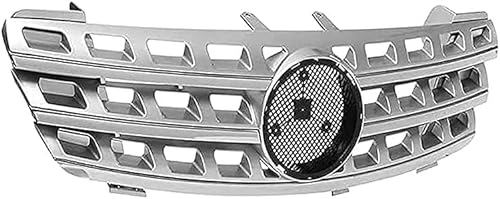 DTGTEX Auto Vordere Stoßstange Kühlergrill für Benz ML Class W164 ML320 ML350 ML550 2005-2008, KüHlergrill Front Ersatz Hauben Grill Doppelsteg Sport Kühlergrill