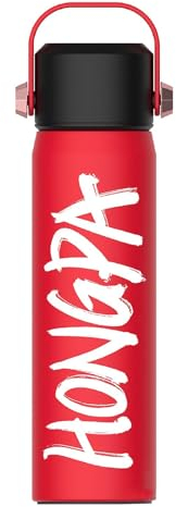 BSWAY Termo de acero inoxidable 316, 500 ml, doble pared, con aislamiento al vacío, mantiene bebidas frías 24 horas y bebidas calientes 12 horas a prueba de fugas para deportes