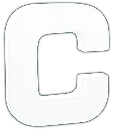 Décopatch AC732Cpack 5x Buchstabe C aus Pappmaché 15x10,5x12cm Weiß
