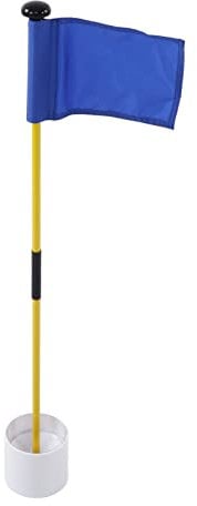 Golf Flagstick Mini Golf Flags, Golf Pin Flag Hole Cup Set Portable 2-Section Design Golf Putting Green Flagstick Set(blue)