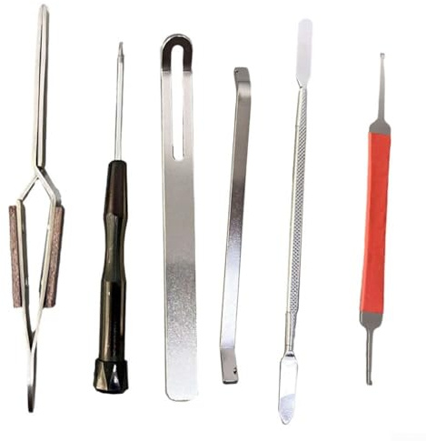 Professionelles Saxophon-Reparatur-Werkzeug-Set für Flöte und Klarinette, unverzichtbares Set für Holzblasinstrumentenreparaturen (6 Stück)