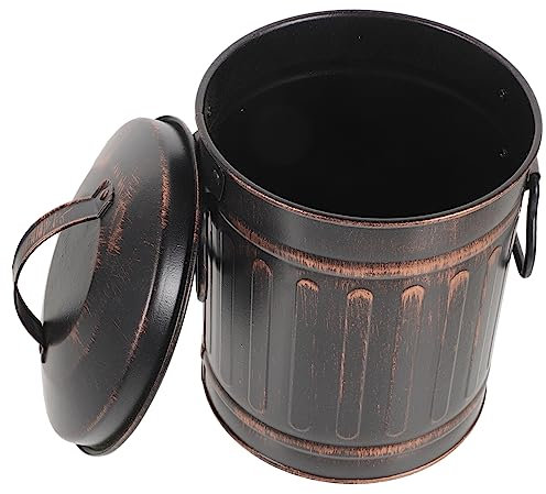 VINTORKY Kaminfeuereimer Deckel Und Griff Für Heiße Asche Geeignet Für Kamine Feuerstellen Und Grillen Zum Transportieren Und Entnehmen Von Glühender Holzkohle