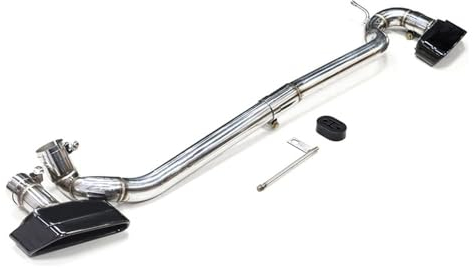 YUEGOO 1 Paar Edelstahl Auspuffblende Auto für BMW F10 520i 530i 528i Up to G30 G31, Auto Auspuff Endrohr Auspuffrohr Schalldämpfer Auspuffspitze Endrohrblenden Ersatz,A/Black