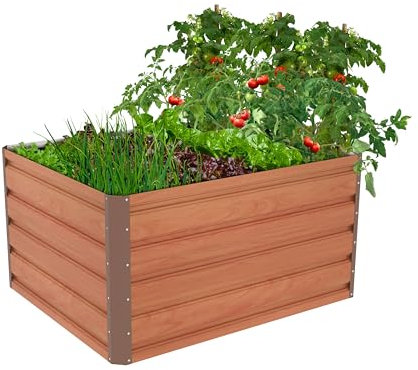 G21 Hochbeet Daisy 100 x 80 x 52 cm, Metall, braun