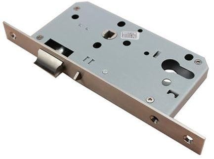 WEbjay Einsteckschloss Schwere Feder 5572 6072 Einzelne große schräge Zunge Edelstahl-Schlosskörper mit Kleiner Sicherheitszunge TüRschloss(60mm)