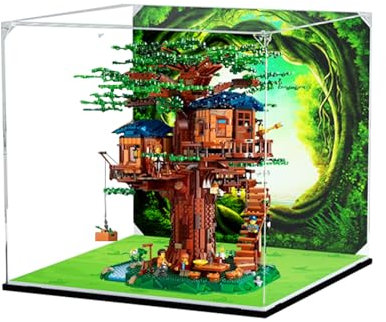Display Case for Lego Ideas Tree House 21318, Dustproof, UV-Protected, Custom Fit Showcase, Gifts for Lego Lovers (Theme F-45*45*42cm)