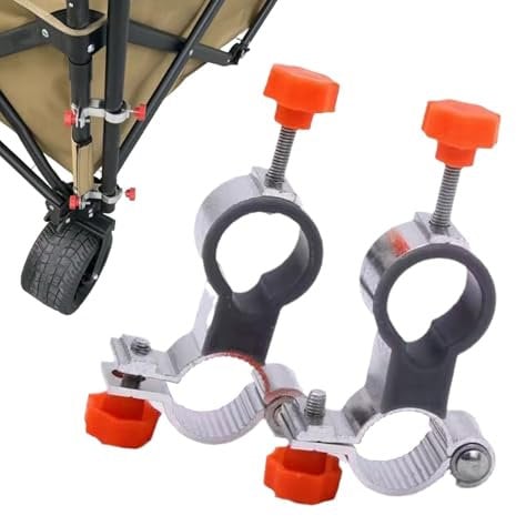 Fishing Chair Clamp Bracket, Chair Umbrella Holder | 2pcs High Strength Aluminum Alloy Umbrella Clamp, Portable Umbrella Holder With Adjustable Screw Knob, Easy Attachment Mount Clip For Terrace