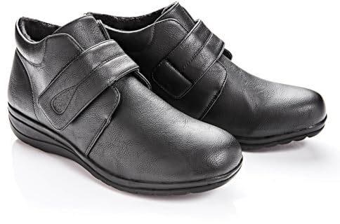Coopers of Stortford Touch-Fasten Booties | Black Or Burgundy | UK 4-8