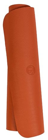 Yoga Studio Inter-Eco Yogamatte, wendbar, 5 mm, rutschfest, dick, für Fitness, Workout, Griffmatte, leicht, für Yoga und Pilates, Orange