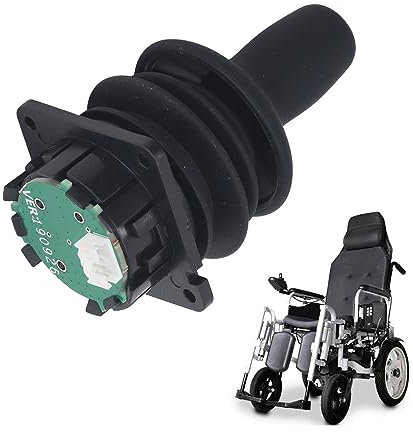 Gearwell DC 24V Electric Wheelchair Joystick, 360 Degree Rotation High Accuracy Controller Knob Button Cap Cover Accessory for Universal Electric Wheelchairs Mobility