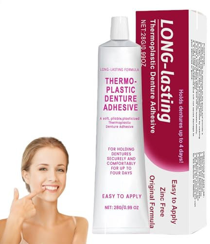 TQEBWUS Zahnprothesen Haftgel Thermoplastischer Prothesenkleber - 28 g Long Lasting Prothesenkleber, Zahnprothesen-haftmittel, Kleber Zahnprothesen-haftmittel Haftcreme Für Zahnprothesen