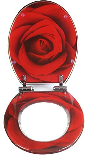 Toilet Seat Toilet seat Quick Release Soft Close Toilet Seats Ideal Standard Oval Toilet Lid Slow Close Loo Seat with 360° Adjustable Stainless Steel Hinge