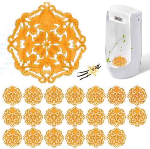 Urinalsieb, 20 Stück Urinalsieb Mit Duft, Frischewirkung Pissoirsieb, Desodorierungsmittel Für Urinalsiebe, Urinal Einleger Matte, Pissoirsieb Spritzschutz Für Alle Gewerblichen Orte Wohnungen (Gelb)