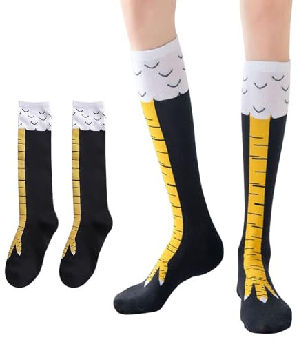 Chicken Leg Socks,Chicken Socks Kostüm,Hühner Socken Hühnerbeine Kostüme, Huhn Witzige Socken Lustig Herren,Vogel Funny Sock Erwachsene, HüHnersocken Leg Kinder Ostersocken Damen Faschingskostüme