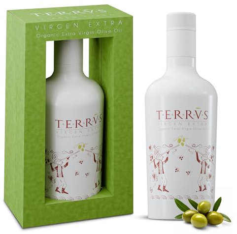 TERRVS Aceite Oliva Virgen Extra Ecológico 500ml – Aceite de Oliva Virgen de Prensado en Frío – AOVE Premium y Gourmet – (Nueva Cosecha)