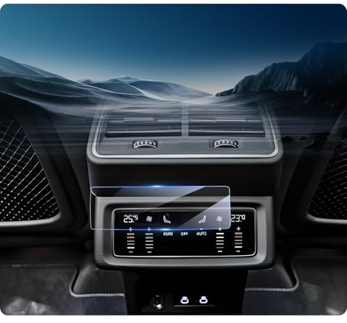 LUWU Displayschutzfolie für Audi A6 C8 / A7 4K / Q7 Q8 2019-2024 Fond-Klimabedienung 9H Gehärtetes Glas Kratzfest A6 A7 Q7 Q8 Zubehör