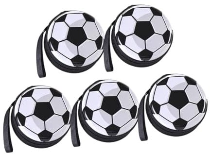 Abaodam 5stücke Fußball Münzbeutel Kreative Runde Brotdosen Sport Snack Aufbewahrung Klein Für Outdoor Jungen Mädchen Fußballfans