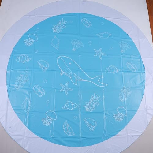6.9 x 6.9 Feet Beach Pool, Pool Blanket-2 in 1 Paddling Beach Mat