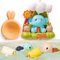Jouets de bain pour bébé à partir de 1 an, Jouets de bain pour bébé à partir de 1 2 3 ans,Eléphant, Tortue, Canard, Jouets de bain pour enfants, Jouets aquatiques pour jeunes enfants, Cadeaux d'annive