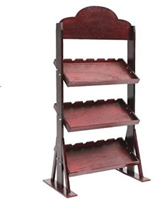 Porte-Bouteilles de vin à 3 Niveaux en Bois If, présentoir pour 18 Bouteilles, étagère décorative européenne créative, Rangement pour la Maison (Couleur : C) (B)