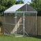 Robuster Outdoor-Hundezwinger mit Dach, 2x2x2,5 m, verzinkter Stahl, sicheres Gehege für Hunde, Hühner, Kaninchen, Enten