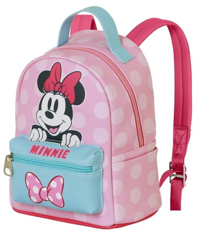 Disney Minnie Mouse Ribbon-Small Heady Backpack, Pink, 22 x 25 cm, Capacity 5 L