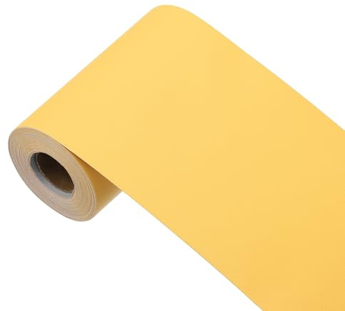 QUARKZMAN 393 x3,9 Gelbe Tapete Abzieh Und Kleb Gelbe Kontaktfolie Uni Farben Vinyl Selbstklebende Dekorativ Für Wandverkleidung