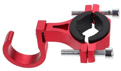 Rot Eloxierter Aluminiumlegierung Haken für E-bike und Fahrradlenker | Bohren Montierbar, Multifunktionaler Haken, für Taschen und Helme, Kompakt, Robust, Stilvoll