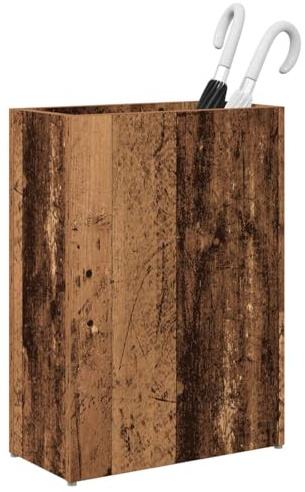 vidaXL Sonnenschirmhalter Altholz 40 x 20 x 55,5 cm Holzwerkstoff, Moderner Schirmständer aus Holzwerkstoff, Rechteckiges Design, Platzsparender Eingangs-Organizer, Praktische Aufbewahrungslösung