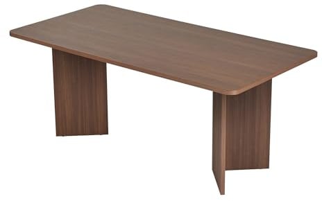 Moderner Esstisch in Walnuss, 180 x 90 x 75 cm | 100% melaminbeschichtete Spanplatte, 25 mm dick | stilvoll & langlebig, perfekt für Familienessen & Gesellschaft, 70 kg Tragkraft