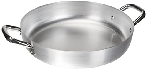 Pentole Agnelli PCMX01028 Tegame Alluminio 2 Maniglie, Inox, 28 cm