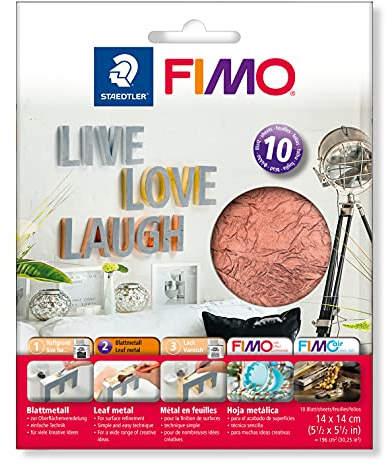 STAEDTLER 8781-26 - Fimo Blattmetall Kupfer, 10 Blatt im Kartonkuvert