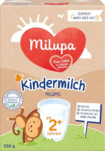 Milupa Milumil Kindermilch 2+, ab 2 Jahren, 5x550g Pulver / Für Kleinkinder in der Wachstumsphase - begleitet die natürliche Entwicklung