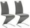 Robas Lund Esszimmerstühle 2er Set Schwingstuhl Grau, Esszimmerstuhl Stuhl Amado, 62.0 x 45.0 x 102.0 cm