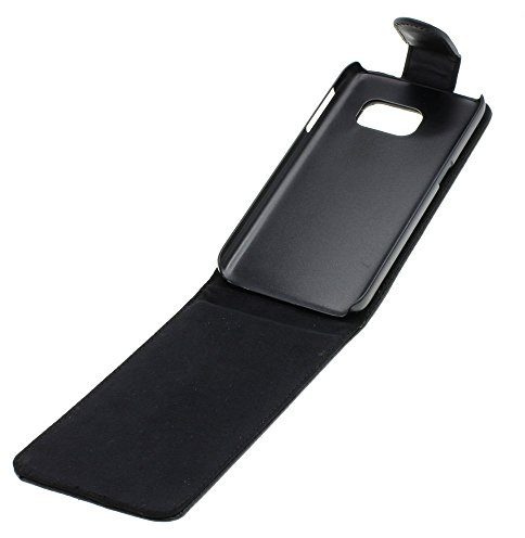 Mobilfunk Krause - Flip Case Etui Handytasche Tasche Hülle für Samsung Galaxy S 7 (Schwarz)