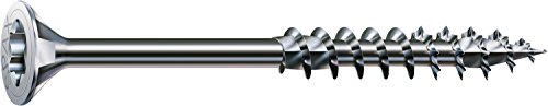 Spax 191011002005 Lot de 50 vis pour constructions en bois, 10,0 x 200 mm, tête fraisée, filetage partiel, WIROX A3J, 4CUT