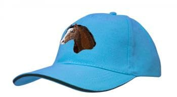 Baseballcap mit Einstickung - Pferd Pferdekopf weiße Plesse - versch. Farben 69250 Farbe rosa