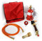 PROFI Dachdecker Lötkolben-Set - Weichlötgarnitur mit Lötkolben, Kleinstflasche, Gasschlauch, Druckminderer, Tasche und Umfüllstutzen (Lötset, Lötbedarf, Kleinstflasche)