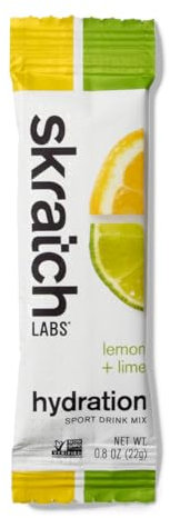 SKRATCH LABS Sport Hydration Drink Mix | Carboidrati, elettroliti in polvere | 22 g | Limone + Lime | Resistenza, allenamento, competizione | Senza glutine, Vegan