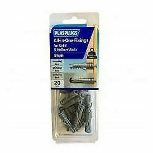 Plasplug All In One Multi Purpose Fixings (8mm) (Silver)