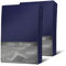 2er Pack Frottee Spannbettlaken Spannbetttuch Bettlaken Set Winter Baumwolle flauschig weich warm, Maße:180x200 cm - 200x200 cm, Farbe:Navy/Marine Blau