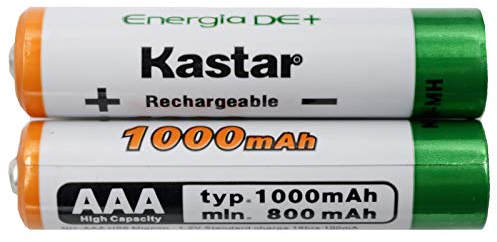 Kastar Zwei Ni-MH Akku 1,2V 1000mAh Ersatz für Sennheiser RS120 RS-120 RS130 RS-130 RS160 RS-160 RS170 RS-170 RS180 RS-180 RS195 RS-195 PXC 250-II PXC 250-II PXC XC 3500 PXC 450 HDR 170 Kopfhörer