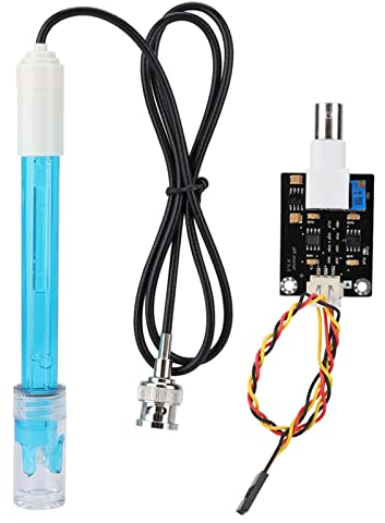 Flüssiger pH-Wert 0–14 Wert, Sensormodul, Genauigkeit 0,1 pH + BNC-Anschlussklemme, pH-Elektroden-Sonde-Kit, pH-Erkennungssensor-Modul für Arduino