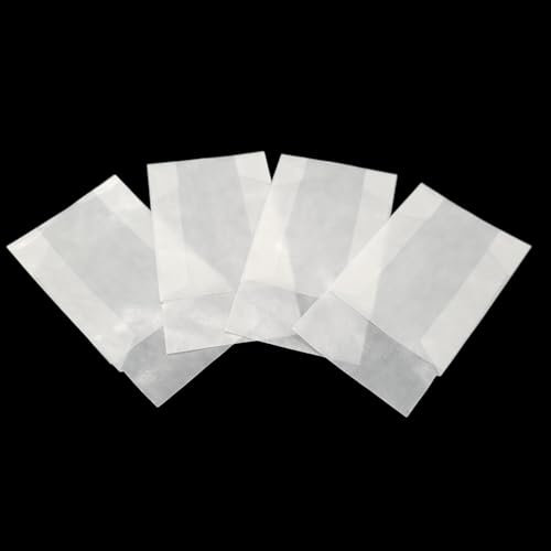 Pergamenttüten, Maße: 6 x 4,5cm, Pergamintüten klein, Pergamenttüten, Flachbodenbeutel, Papiertüten klein, flach für Kleber, Glitzer, Konfetti, Schminke, Nadeln, uvm. (500)